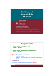 Ingegneria Civile AA 2015-16 Ingegneria Civile