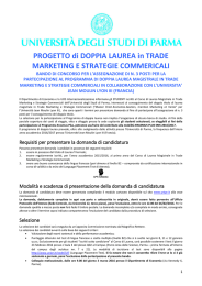 Bando 2016/2017 per la partecipazione al programma di doppia