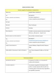 MESSI NOTIFICATORI Sezione procedimento Si acquisisce la