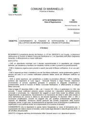 Decreto di nomina a messi notificatori a Venturelli Roberta e Zagni