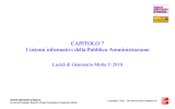 CAPITOLO 7 I sistemi informativi della Pubblica Amministrazione