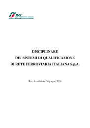 Disciplinare dei Sistemi di Qualificazione di RFI ( 293 KB)