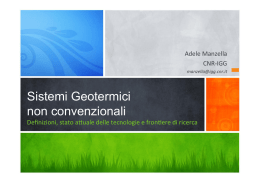 Sistemi Geotermici non convenzionali