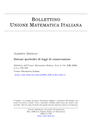 Sistemi iperbolici di leggi di conservazione