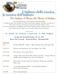 XV Week of Italian Language in the World
