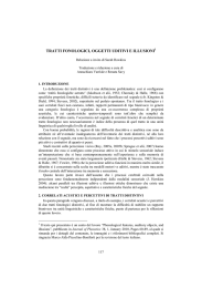 TRATTI FONOLOGICI, OGGETTI UDITIVI E ILLUSIONI