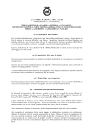 1 Borsa di studio Luca Barone per studenti iscritti al corso di Laurea