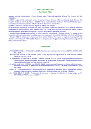 Prof. Alessandro Dolci Curriculum Vitae Pubblicazioni