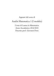 Numeri reali - Dipartimento di Matematica