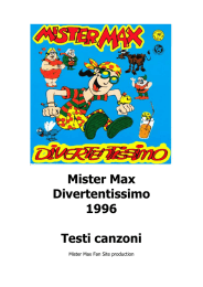 Mister Max Divertentissimo 1996 Testi canzoni
