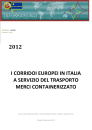 i corridoi europei in italia a servizio del trasporto merci containerizzato