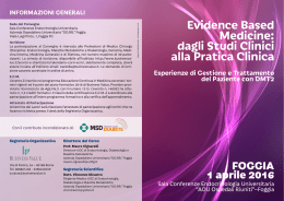 Evidence Based Medicine: dagli Studi Clinici alla Pratica Clinica