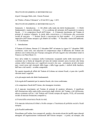 TRATTATO DI LISBONA E SISTEMI FISCALI di prof. Giuseppe Melis