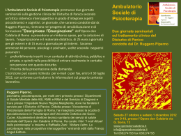 Il disturbo di panico PDF - Ambulatorio Sociale di Psicoterapia