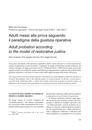 Adulti messi alla prova seguendo il paradigma della giustizia