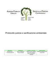 Protocollo pulizia e sanificazione ambientale