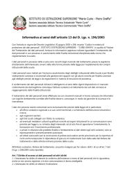 Informativa Sul Trattamento dei Dati Personali