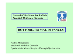 DOTTORE..HO MAL DI PANCIA!