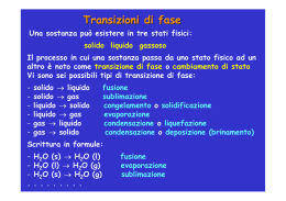 Transizioni di fase - Dipartimento di Farmacia