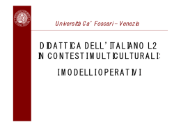 Modelli operativi – fasi e tecniche