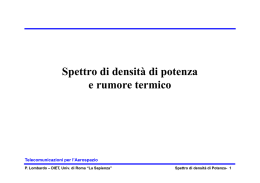 Spettro di densità di potenza e rumore termico - InfoCom