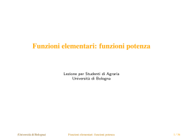 Funzioni elementari: funzioni potenza