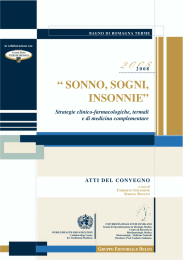 “ SONNO, SOGNI, INSONNIE” Strategie clinico