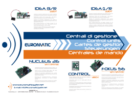 Centrali di gestione Control units Cartes de gestion