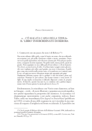 «... C`È MALATA L`ARIA DELLA TERRA» IL `LIBRO