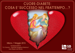 CUORE-DIABETE: COSA E` SUCCESSO NEL FRATTEMPO...?