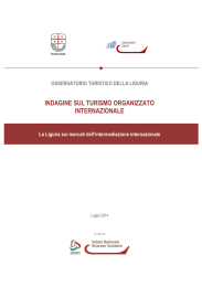 INDAGINE SUL TURISMO ORGANIZZATO