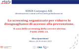 Lo screening organizzato per ridurre le disuguaglianze di accesso