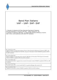 Band Plan Italiano VHF – UHF- SHF- EHF