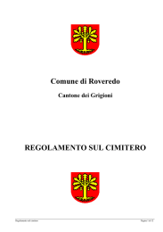 Comune di Roveredo REGOLAMENTO SUL CIMITERO