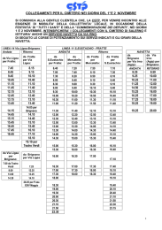 collegamenti per il cimitero nei giorni del 1° e 2 novembre