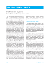 EDITORIALE ABC DEGLI STUDI CLINICI Positivamente negativo