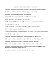 ESERCIZI SULLE MODULAZIONI AI TONI LONTANI