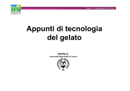 Appunti di tecnologia del gelato