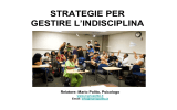 STRATEGIE PER GESTIRE L`INDISCIPLINA