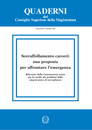 Sovraffollamento carceri: una proposta per affrontare l`emergenza