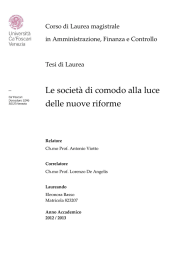 Le società di comodo alla luce delle nuove riforme