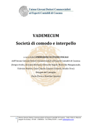 VADEMECUM Società di comodo e interpello