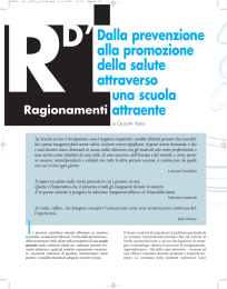 Dalla prevenzione alla promozione della salute attraverso una