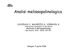 Analisi melissopalinologica - CRA-API