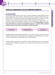 ANALISI FUNZIONALE DI UN COMPORTAMENTO