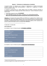 Modulo 1 - Richiesta di rivitalizzazione di bollettini