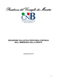 comitato nazionale per la bioetica - La Presidenza del Consiglio dei