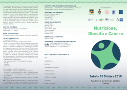 Nutrizione, Obesità e Cancro