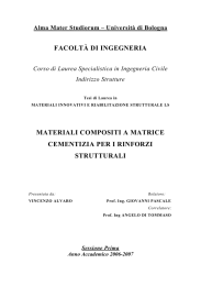 materiali compositi a matrice cementizia per i rinforzi strutturali