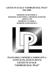 LICEO STATALE “GIORGIO DAL PIAZ”
